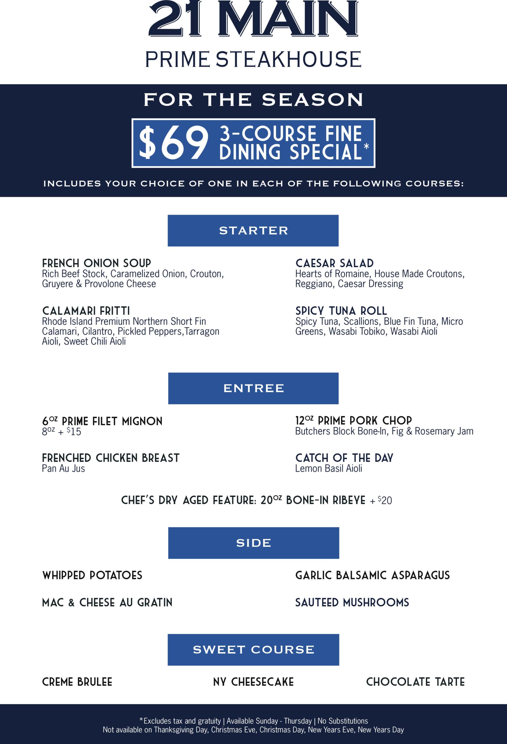21Main local's special menu